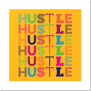 Hustle - Motivation - Positive Saying - Motivational Gym Posters and Art